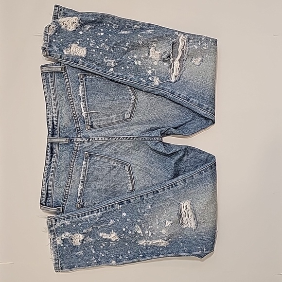 Flying Monkey Distressed Crop Straight Jeans 26 Blue Mid-Rise Denim Pants Y2347 - Picture 5 of 14